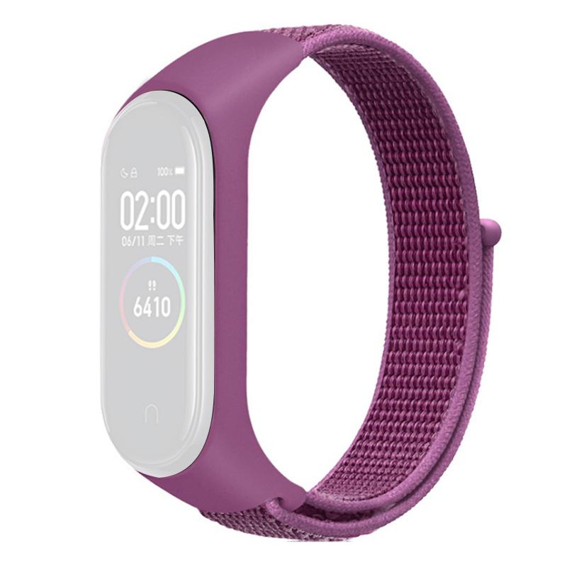 For Xiaomi Mi Band 3/4/5/6/7 Nylon Watch Band Adjustable Sport Loop Strap Wristband Replacement