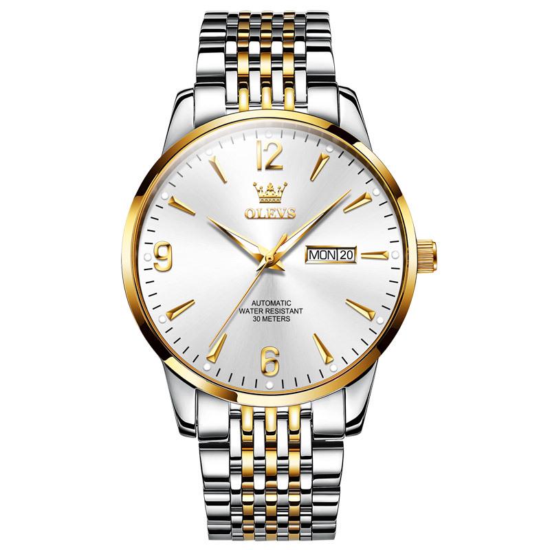 Oulishi Olevs Dual Calendar Automatic Mechanical Men's Watch - Popular Douyin Hot Seller