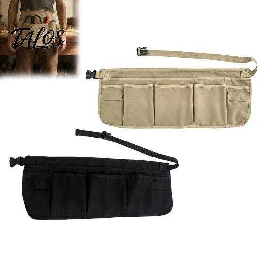 Professional Work Belt for Men Tool Bag with 12 Pockets, Waterproof Adjustable Apron Waist Carpenter Electrician, Heavy Duty Organizer Construction