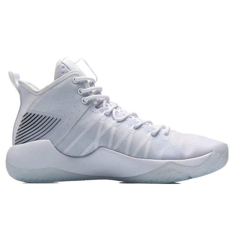 Li Ning Combat Hi Basketballschuhe Herren Mittelhoch Weiß/Schwarz ABAR059-6