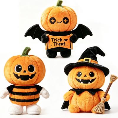 Halloween Apple Pumpkin Plush Toy Cute Spooky Stuffed Doll Soft Fluffy Plushie Holiday Party Home Decor Kids Gift