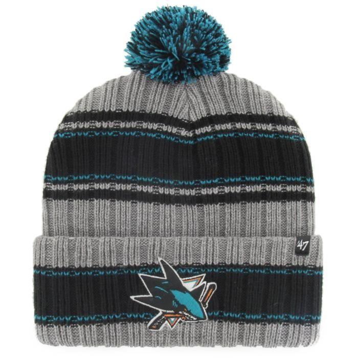 Bonnet D'hiver - 47 Brand - REXFORD San Jose Sharks - 100% Acrylique - Bleu Marine Et Blanc - Pour Homme