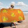 Yellow Classic Rubber Duck Beach Towel Colorful Bath Towels For Girl Microfiber Quick Dry Custom Sand Free Beach Yoga Spa