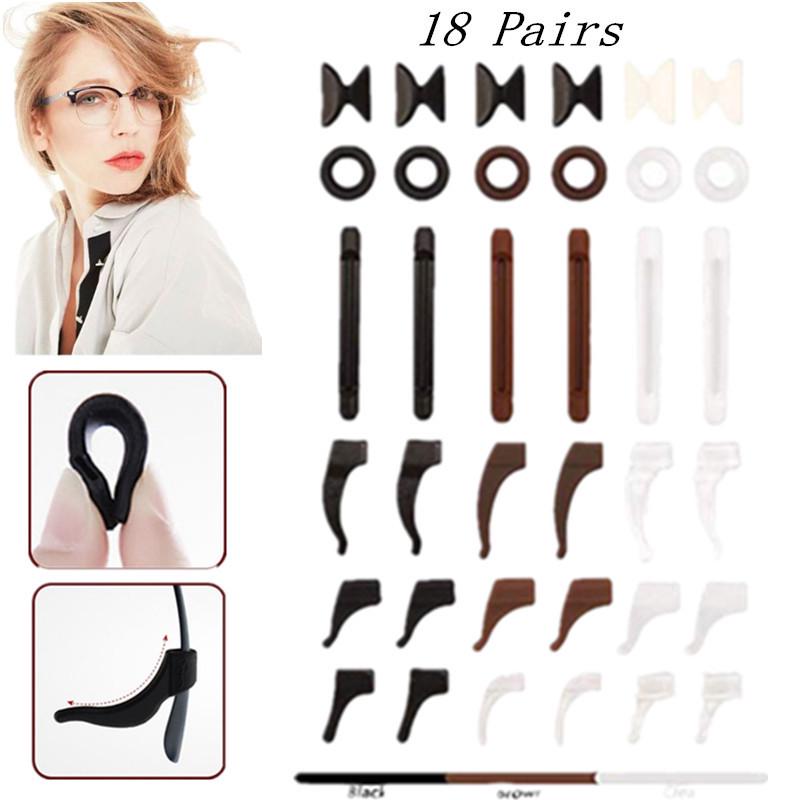Buy Holder 18Pairs/Set Unisex Sport Sunglasses Nose Pads Silicone Eyeglass Retainer at