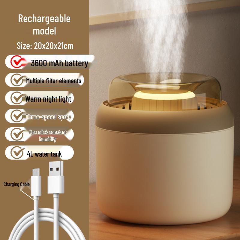 USB Three-Head Spray Air Humidifier for Home, Bedroom, Dorm, or Office