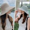 Chapeau Bob pour Femmes Été Pare-soleil Protection UV Large Bord Accessoire de Mode Décontracté