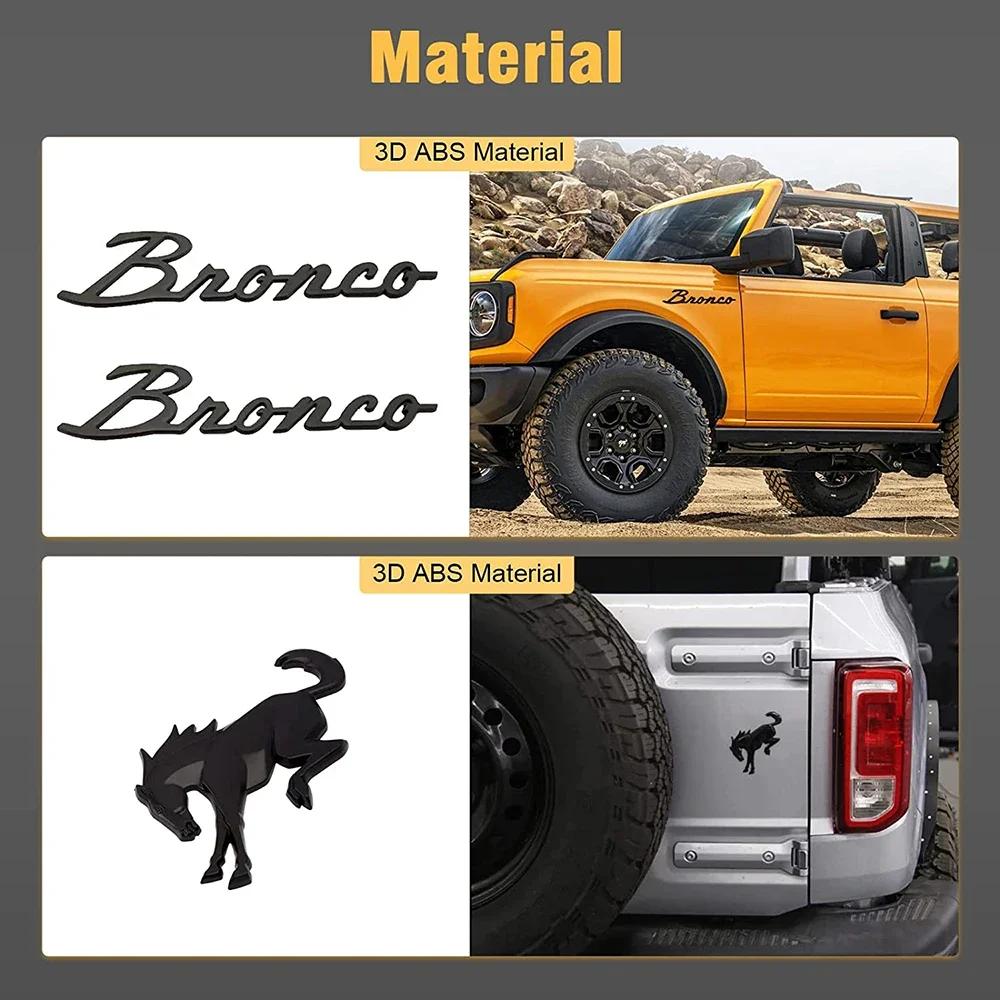 3D Aufkleber Embleme für Bronco Kotflügelaufkleber Hecketikett Buchstaben Plakette für Bronco 2021 2022 2023 Bronco Sport Zubehör