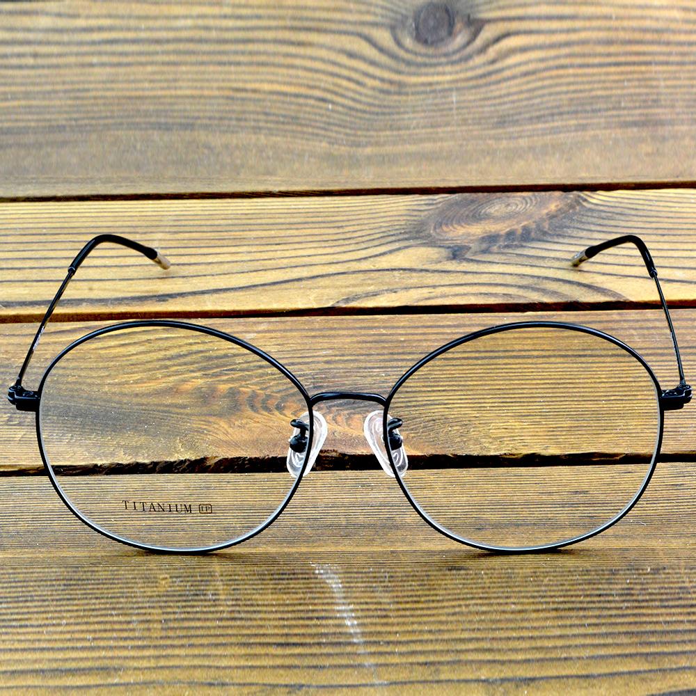 Полностью ободковая черная титановая оправа для оптических очков – легкая металлическая оправа для мужчин и женщин чёрный