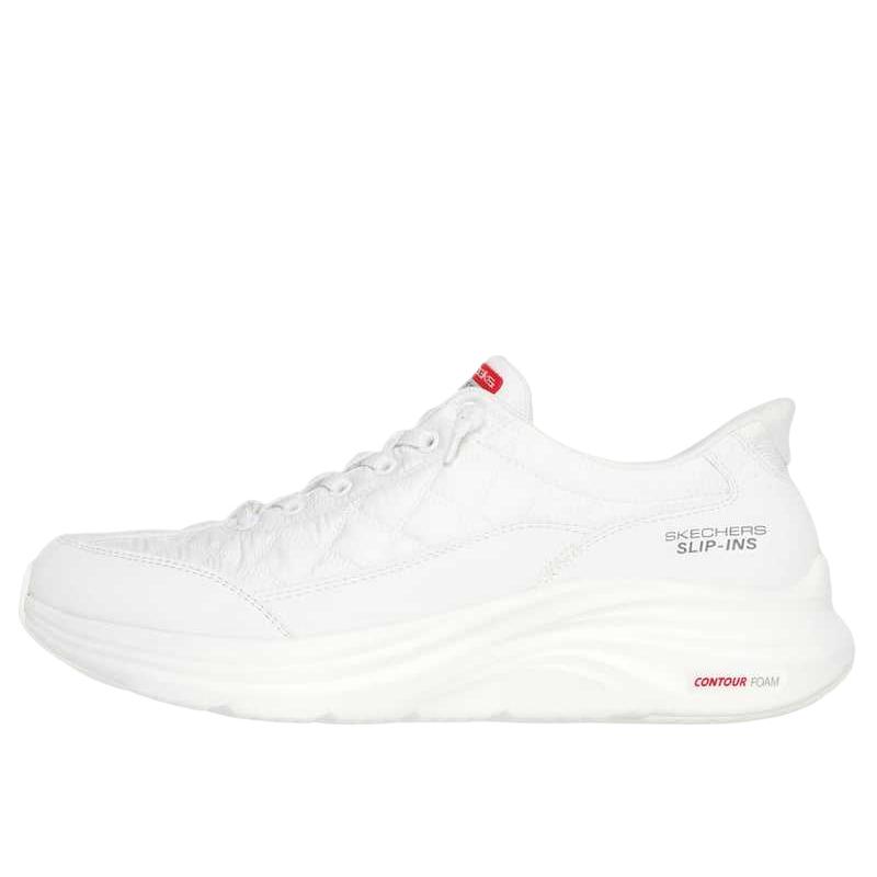 Skechers Cloud Feel Shoes Slip-On Easy Wear Soft Comfortable Cushioning Walking Sports Breathable Lightweight Low-Top Casual Shoes 232619-WHT 42