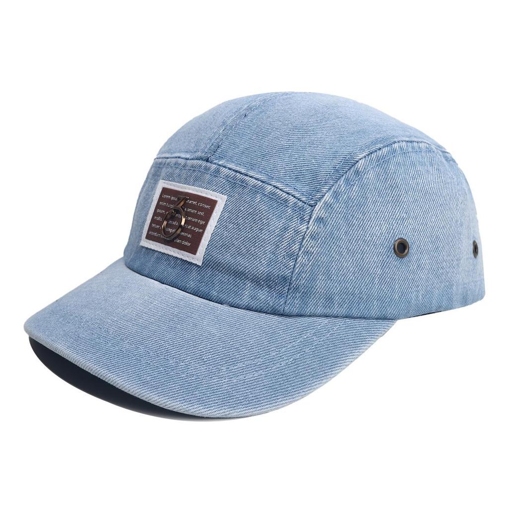 Men's & Women's Washed Denim Duckbill Cap - Short Brim, Distressed Style for Outdoor Sun Protection