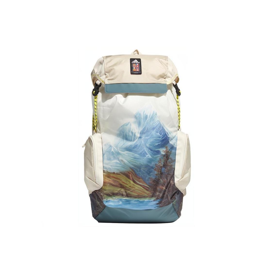 Adidas Nylon Fabric Sports Camping Bag Backpack Unisex Natural Natural Color