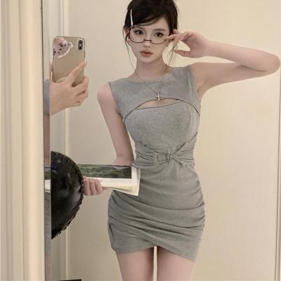 Slim Dresses Women Hollow Out Hotsweet Summer Casual Female Korean Style Vintage Party Dress