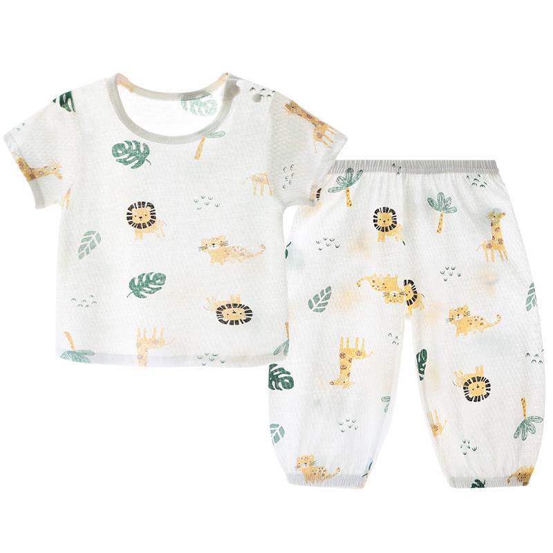 Youqi Baby Pure Cotton Summer Short Sleeve Set 80