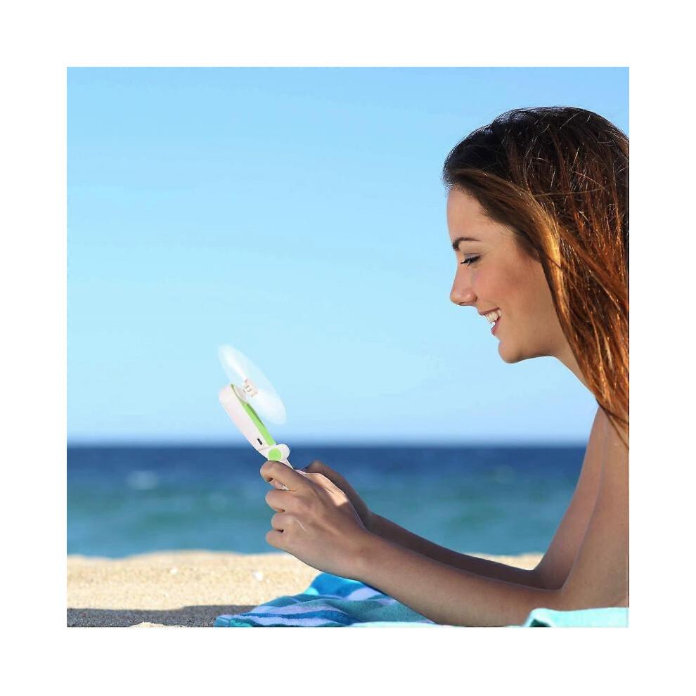 3 Pack Portable Pocket Fan Foldable Mini Handheld Fan USB Rechargeable Desk Fan