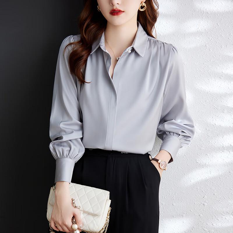 

Troyman Women s Anti-Exposure Long Sleeve Professional Shirt L