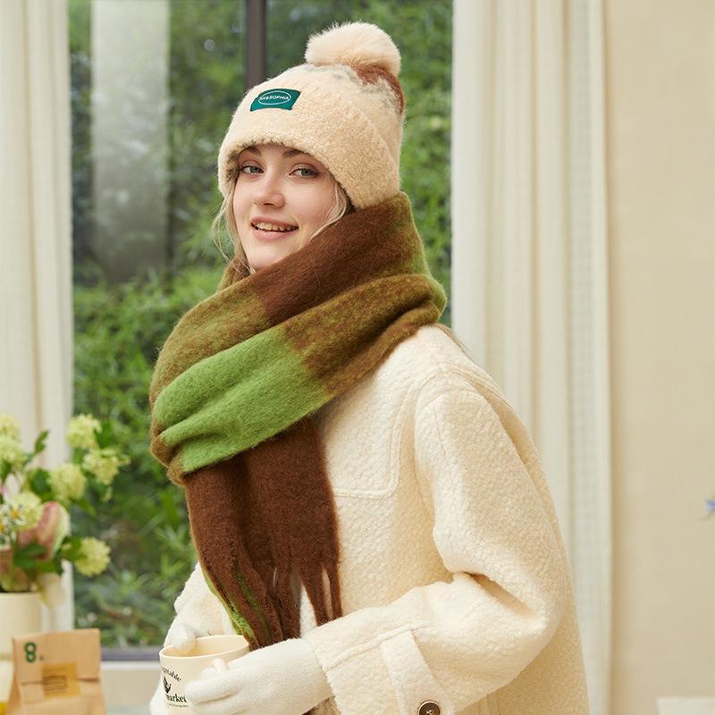 Winter new high-end thickened warm scarf Women's winter scarf Fashion commuting soft and comfortable scarf