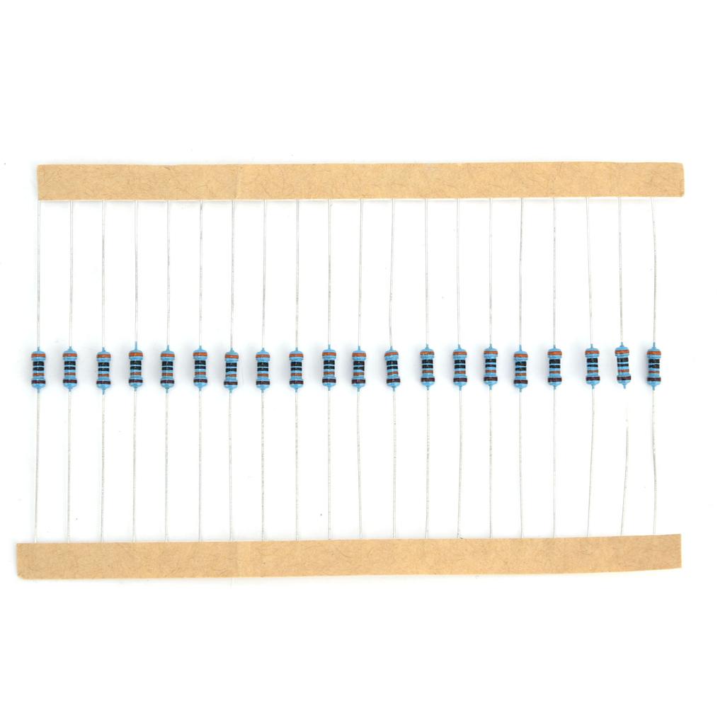 600Pcs Metal Film Resistors 30 Values 10 Ohm 1M Ohm 1 4W 1percent Resistor Assortment for DIY Projects