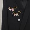 Set of 4 Brooches and BetterJonny Cat Safety Waist Buckle Jacket Stylish Brooch Shawl Cat Safety Cartoon Cat Shaped Stole Suit Corsages, Pins, Pins,