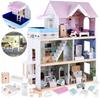 Jokomisiada Wooden Dollhouse with Pool Elevator and LED Lighting ZA4835