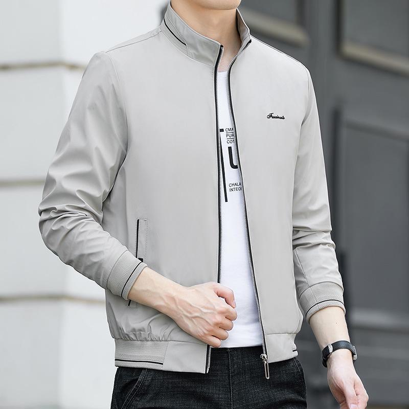 Men's Loose Fit Jacket - Spring & Autumn, Plus Velvet Warmth, Casual Thin Coat, Large Size.