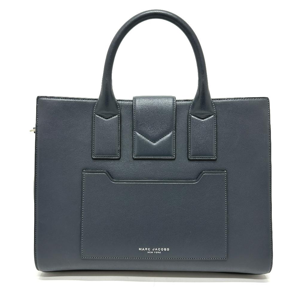 MARC JACOBS Turn lock 2WAY top handle west end small top Tote Bag Leather gray