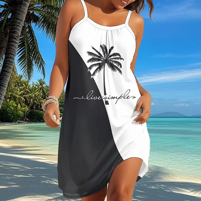 Damen Strandkleid Minikleid Meeresschildkröten-Print Lässiges Modernes Kleid Ärmellos Lockere Passform Outdoor Täglich Sommer