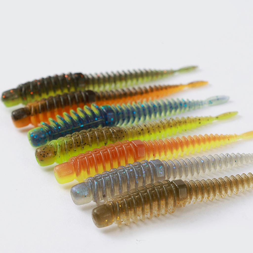 10pcs Soft Lure Worm Artificial Baits Wobblers 8.5/7.5/6.5cm Topwater Floating Fishing Lure for Trout Fishing Swimbait