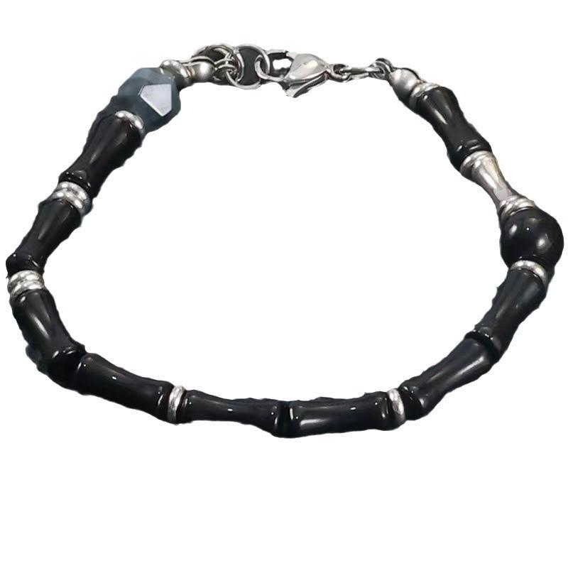 Fashion Unique Design Bracelet For Travel Souvenirs Elegant Black Style Bamboo