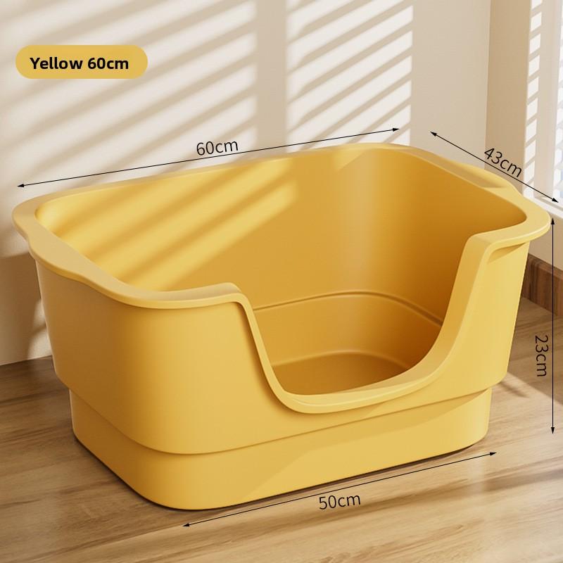 Cat Litter Box Extra Large Semi-closed Cat Litter Box Extra Large Splash-proof Huge Maine Cat Toilet Pet Supplies