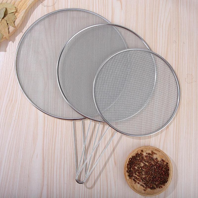 Cooking Frying Stainless Steel Anti Splatter Guard Oil Net Grease Splatter Screen Pan Mesh Guard Screen Splash Cover