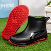 Botas de Lluvia para Adultos Botas de Lluvia de Media Caña para Hombre Zapatos para Agua de Caña Baja Botas de Agua Modernas Antideslizantes Impermeables de PVC con Suela Gruesa Resistentes al Desgaste