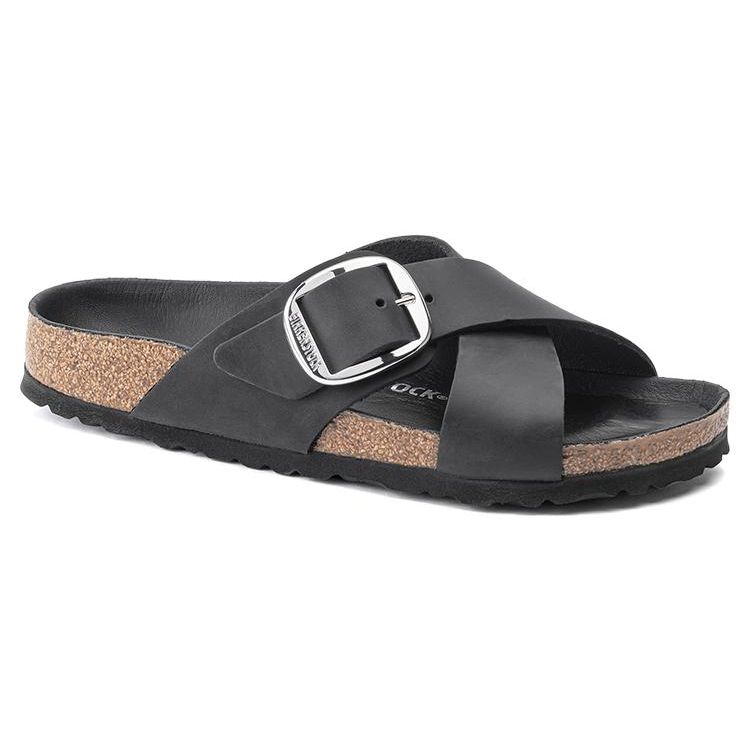 Birkenstock Siena Cross Strap Single Buckle Fashion Sandals Women Sandals Black 1020156