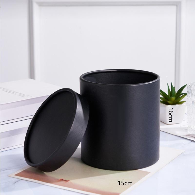 New Round Flower Gift Box Cardboard Silver Gift Packaging Paper Box Solid Color Flower Arrangement Bucket Rose