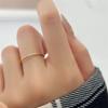 New Fashion stainless steel Cubic Zirconia Thin Finger Ring Fashion Jewelry Zircon Wedding Ring