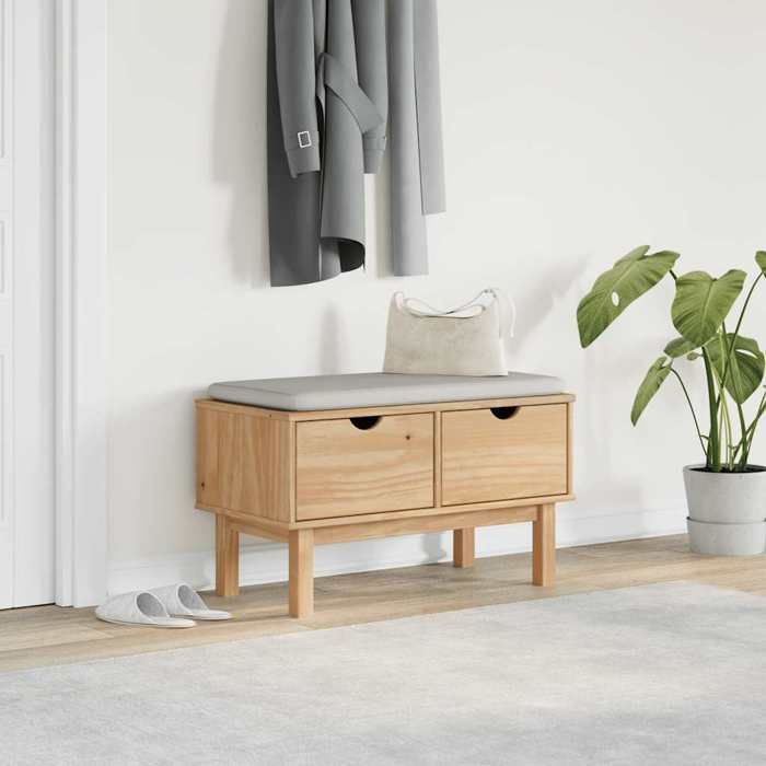 VidaXL Banc de Couloir, Siège avec Rangement, Banc à Chaussures, Organisateur d'Entrée Maison Intérieur, 80x40x45 cm Bois de 4013462
