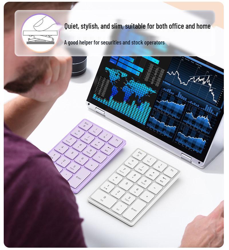 K23 Dual-Mode Wireless Mini Keyboard: Silent, Rechargeable, Bluetooth-Compatible for Computers and Laptops.