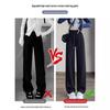 Navy Blue High-Waisted Wide-Leg Sports Pants for Women - Slimming Casual Sweatpants, Spring/Autumn 2024