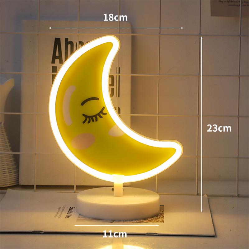 LED Cloud & Star Neon Night Light – Cute Decorative Atmosphere Lamp