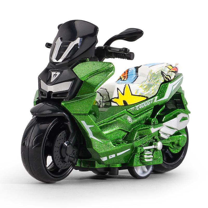 Trendy Mini Motorcycle Keychain Pendant: Cool Model Figurine Car Keyring Toy