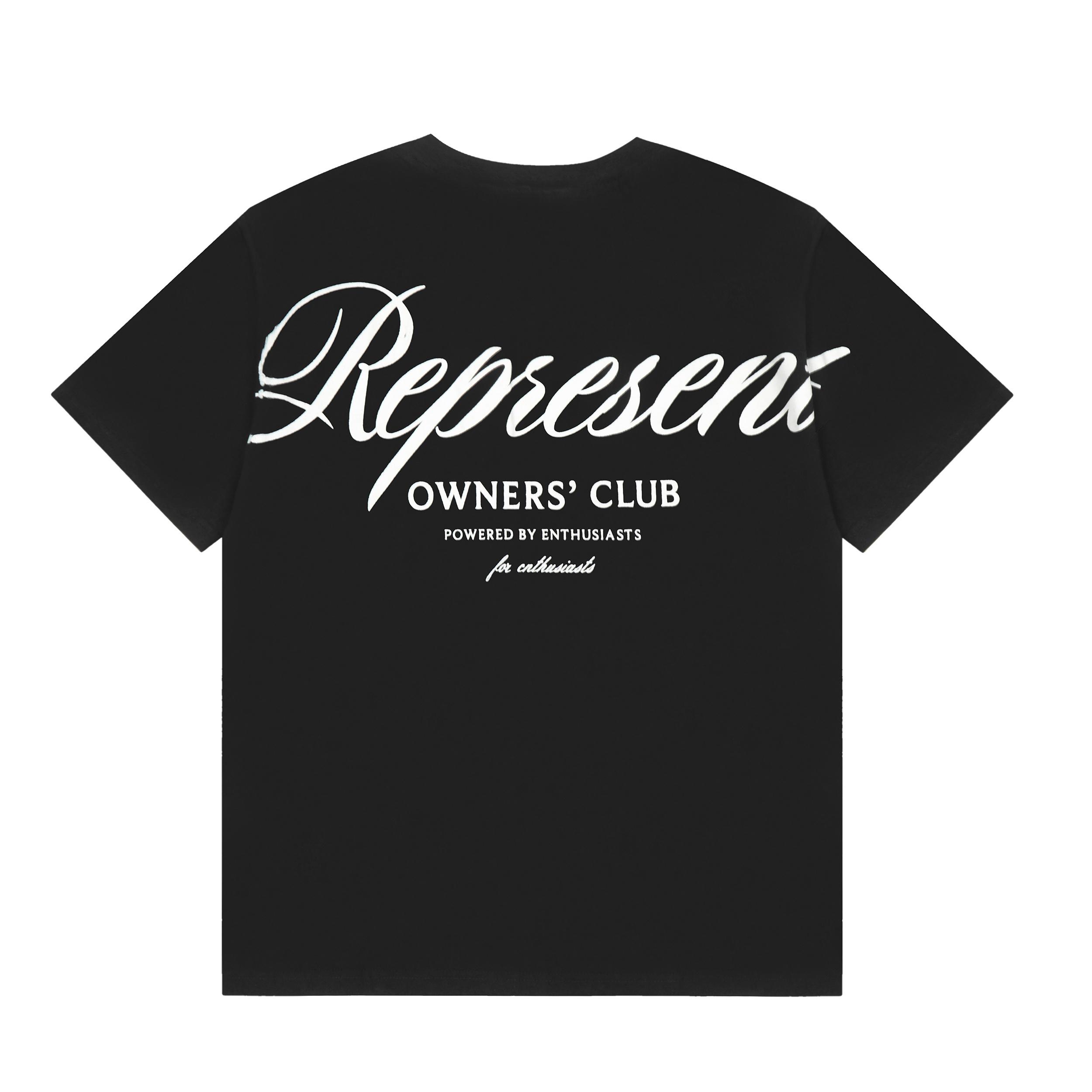 Unisex Owners Club Script Letter Cotton T-Shirt Minimal Luxury Streetwear Short Sleeve Tee Men Women S