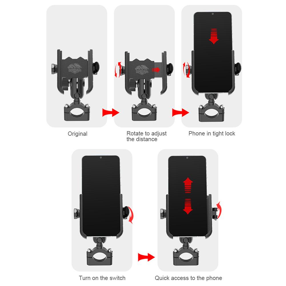 Motorrad-Handyhalter Anti-Schock Motorrad-Handyhalter Verstellbarer Motorrad-Handyhalter für Motorrad