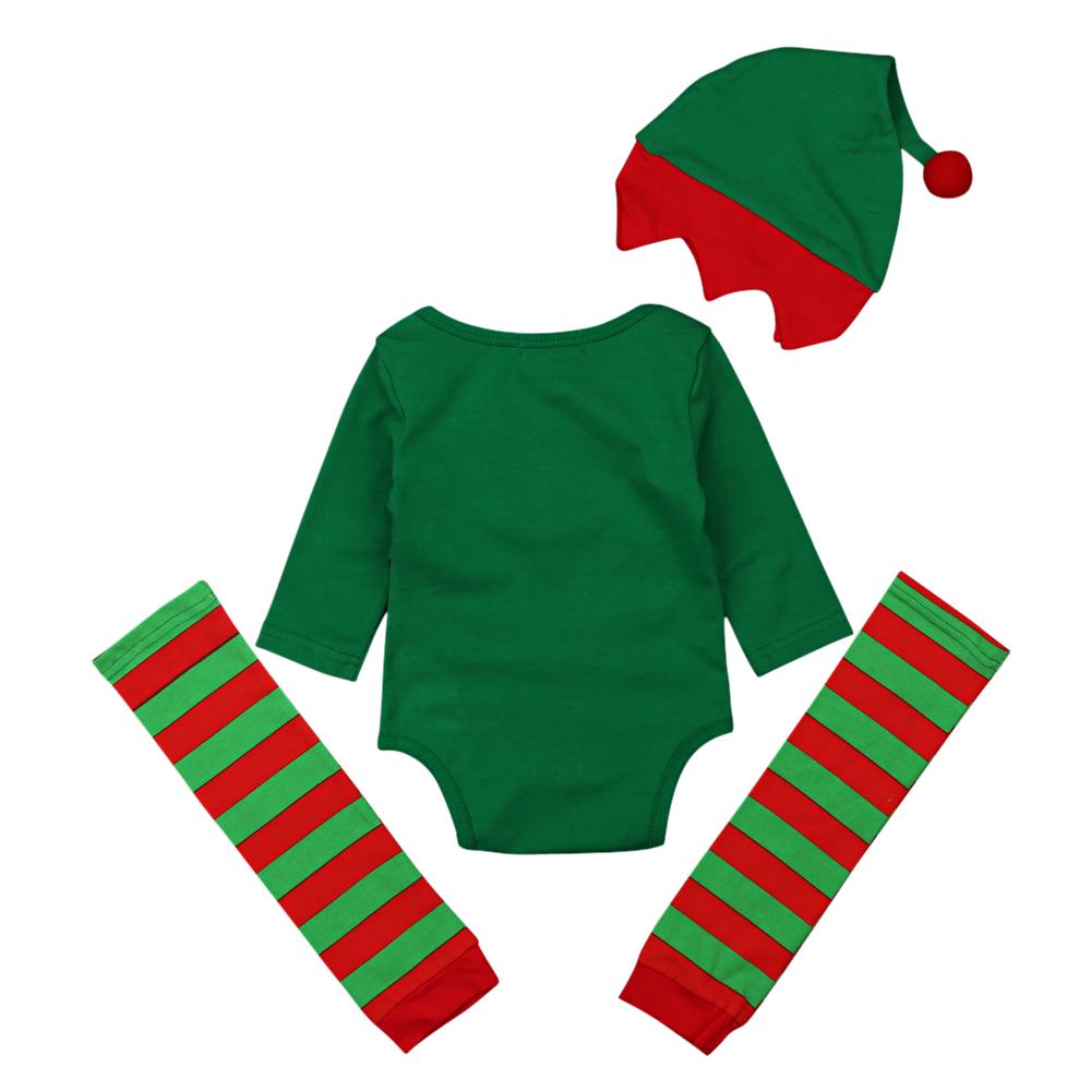 Christmas Costume Infant Baby Long Sleeve Green Santa Suit