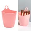 Hanging Trash Can Mini Multifunctional Space Saving Plastic Hanging Storage Bucket for Desktop