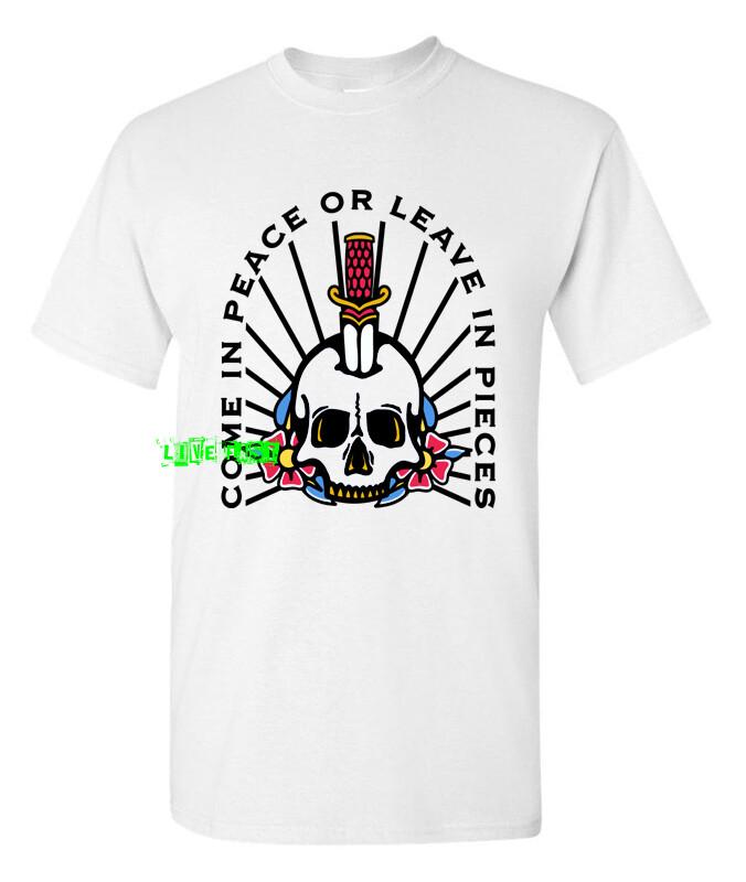 

SKULL AND KNIFE T SHIRT tattoo art vintage retro cool outlaw S разноцветный