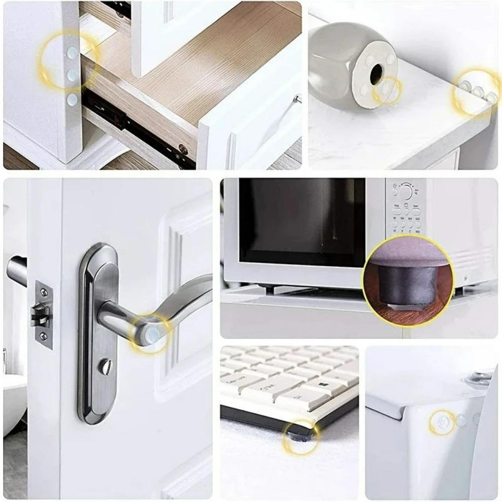 500-100PCS Silicone Shock Absorber Pad Transparent Self Adhesive Door Rear Cabinet Door Anti Collision Furniture Buffer Pad