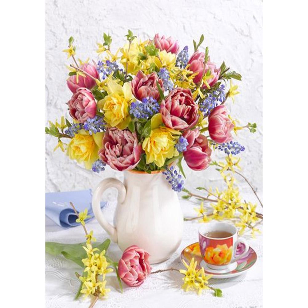 Huacan 5D DIY Full Drill Diamond Painting Bouquet Cross Stitch Embroidery Mosaic