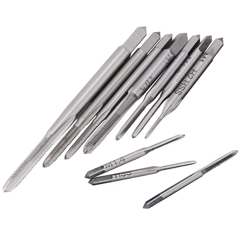 10pcs Micro Taps Bits Mini Machine Screw Drill Tap Set Metric Thread Screws Plug Bit Small Tapping Bits Tool