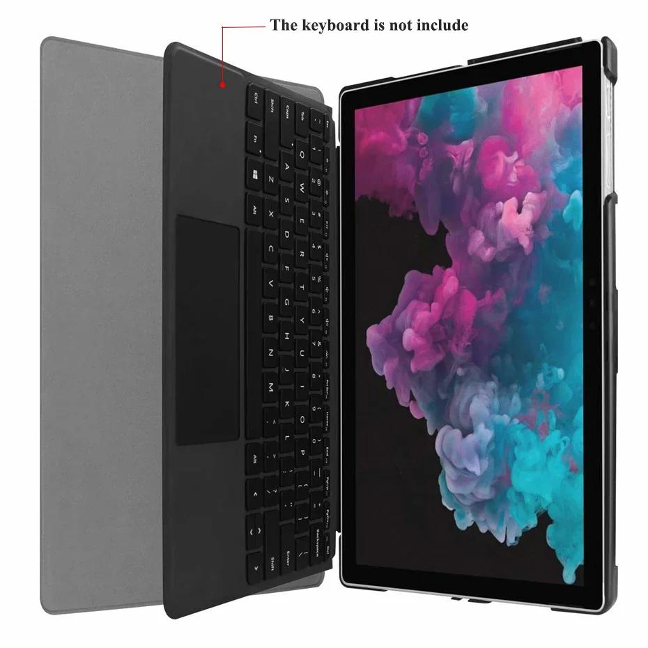 Custodia per Microsoft Surface Pro 7 6 5 4 Custodia in Pelle PU con Supporto da 12,3 Pollici Custodia per Tablet Microsoft Surface Pro 7 Plus