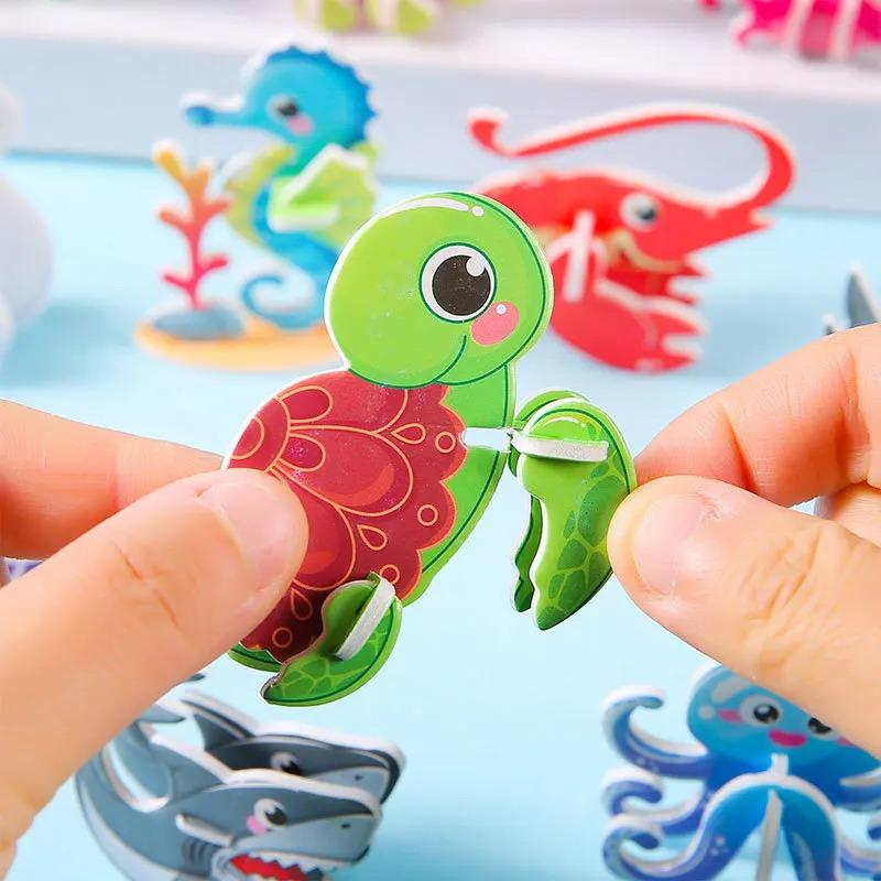 Innovative 3D Dinosaur Puzzle Set 30Pcs for Kids Educational Insect Marine Paper Toy