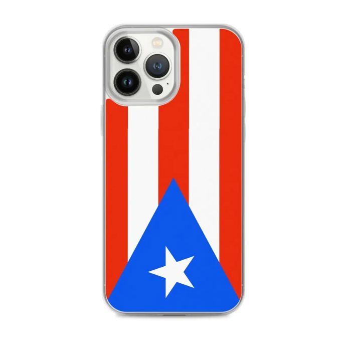 Custodia per iPhone - Porto Rico - Drapeau - Souple - Multicolore - TPU trasparente